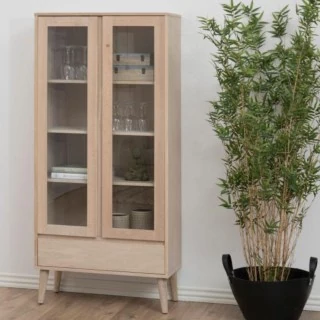 Vitrine en bois clair Nogana - Hellin