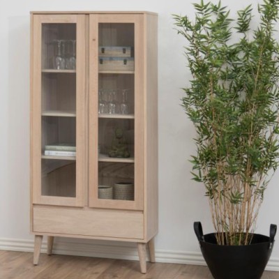 Vitrine en bois clair Nogana - Hellin