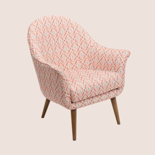 Fauteuil classique chic en tissu multicolore ELIETE - HELLIN