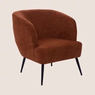 Fauteuil de salon en velours chiné ELVA - HELLIN