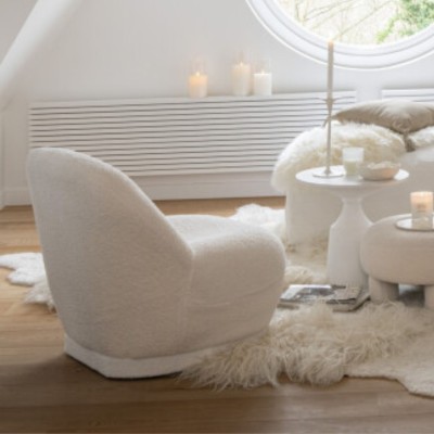 Fauteuil en velours - HELLIN