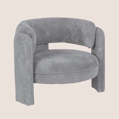 Fauteuil design arrondi en tissu AUBIN - HELLIN