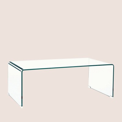 Table basse rectangulaire contemporaine en verre L120 IDORA - HELLIN