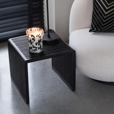 Table basse gigogne carrée en teck recyclé L50 (set de 2) -HELLIN