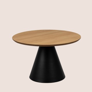 Table basse ronde en bois et métal D85 GIROLLE - HELLIN