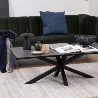 Table basse rectangulaire en céramique et métal L130 CHIPRE - HELLIN