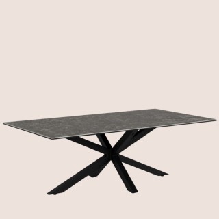 Table basse rectangulaire en céramique et métal L130 CHIPRE - HELLIN