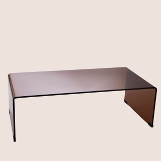 Table basse rectangulaire en verre fumé L110 ELLY - HELLIN