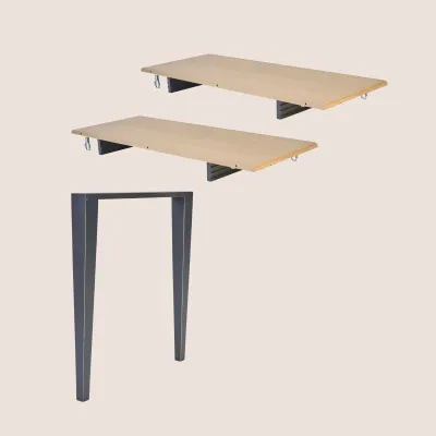 Rallonges et pieds en bois pour table ronde extensible | Hellin