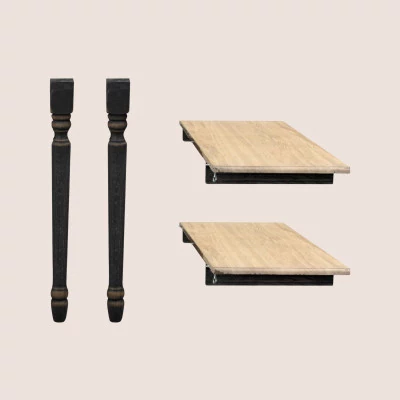 Paire d'allonges et de pieds pour table extensible | Hellin