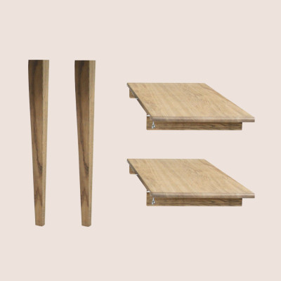 Pieds et rallonges pour table extensible ronde Victoria | Hellin