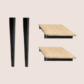 Pieds et rallonges pour table extensible ronde Victoria | Hellin