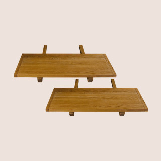 Lot de 2 Allonges pour table en chêne massif - Hellin