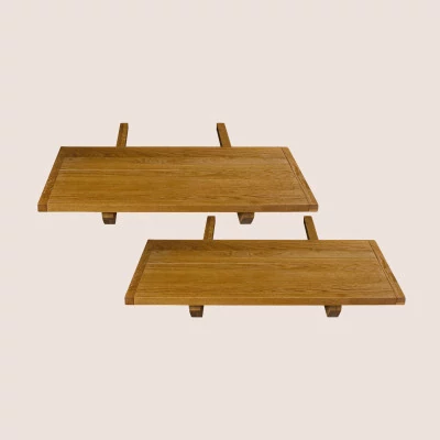 Lot de 2 Allonges pour table en chêne massif - Hellin