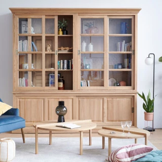 Bibliotheque en chêne massif Victoria : 6 portes - Hellin