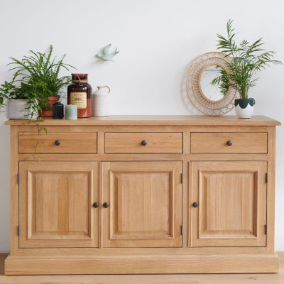 Buffet 3 portes en chêne massif - VICTORIA