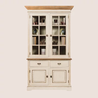 Vaisselier en bois clair avec portes vitrées Capucine - Hellin