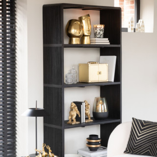 Bibliothèque en teck recyclé 4 tablettes L88 -HELLIN