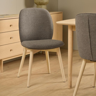 Chaises scandinaves en tissu bouclette (lot de 2) ALIX - HELLIN