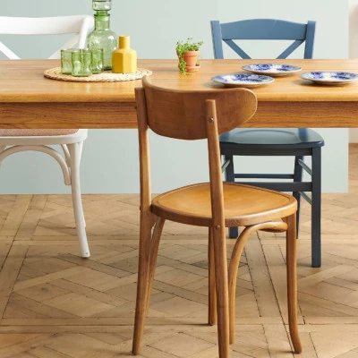 Chaise bistrot en bois d'orme (lot de 2) CYRANO - HELLIN