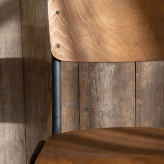 Chaise en bois et métal (lot de 2) CHARLEMAGNE - HELLIN