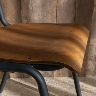 Chaise en bois et métal (lot de 2) CHARLEMAGNE - HELLIN