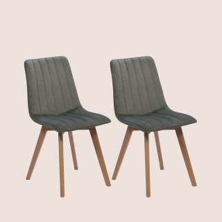 Chaises de salle à manger scandinaves en tissu JENNY - HELLIN