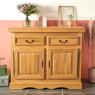 Bahut en chêne massif La Bresse : style rustique | Hellin