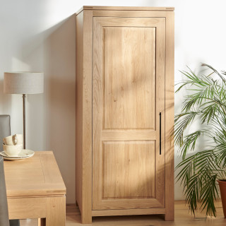 Bonnetière moderne en chêne clair 1 porte 3 tablettes BOSTON - HELLIN