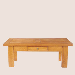 Table basse rectangle en chêne de campagne - Hellin