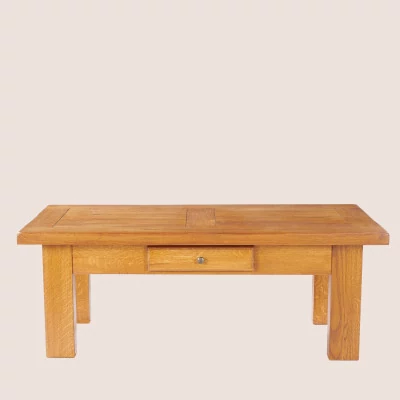 Table basse rectangle en chêne de campagne - Hellin