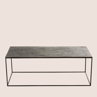 Table basse rectangulaire en métal de style contemporain L110 ALAIA - HELLIN