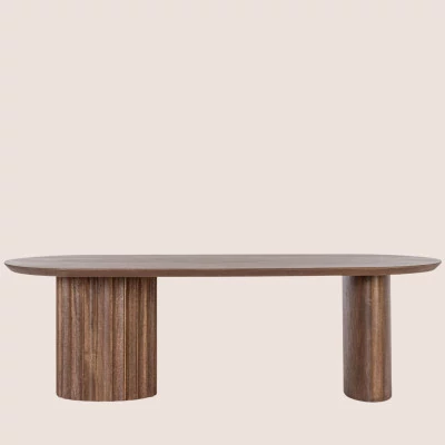 Table basse ovale en manguier contemporaine L130 AGRA - HELLIN