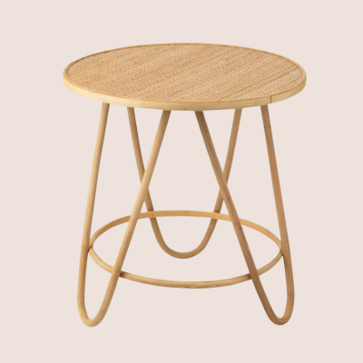 Table basse ronde en rotin naturel D60 TARO - HELLIN