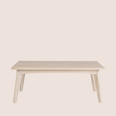 Table de basse rectangulaire en bois blanchi L115 SHANNA - HELLIN