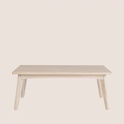Table de basse rectangulaire en bois blanchi L115 SHANNA - HELLIN