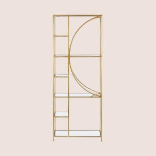 Bibliothèque double en métal et verre - Moon - Hellin