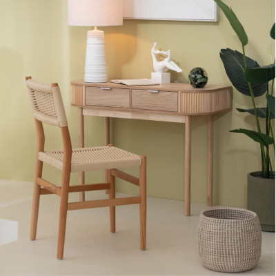 Console en bois naturel 2 tiroirs ORIGAMI - HELLIN