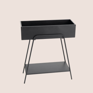 Console porte plantes en métal noir BLACKIE - HELLIN