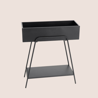 Console porte plantes en métal noir BLACKIE - HELLIN