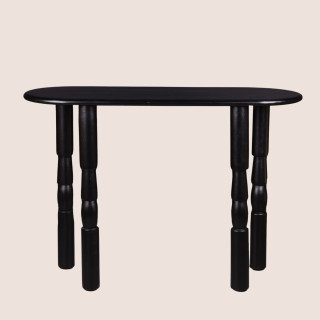 Console ovale en bois style ethnique L110 RUNDU - HELLIN