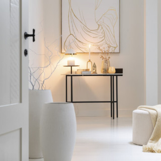 Console en marbre et métal noir CALIE - HELLIN