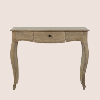 Console classique en bois de manguier 1 tiroir L100 GRACE - HELLIN