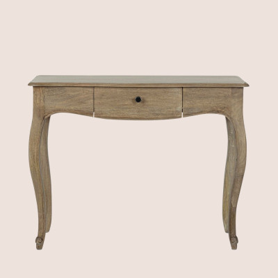 Console classique en bois de manguier 1 tiroir L100 GRACE - HELLIN