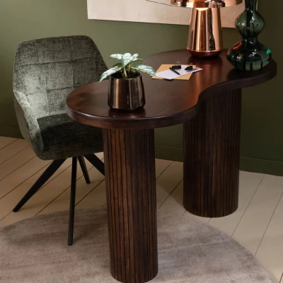 Bureau organique en bois de manguier brun L120 NUTLEY - HELLIN