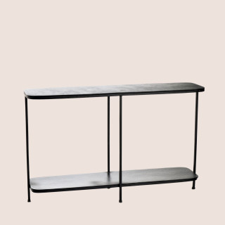 Console avec tablette inférieure en fonte noir BREST - HELLIN