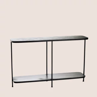 Console avec tablette inférieure en fonte noir BREST - HELLIN