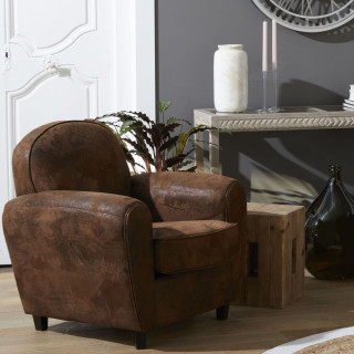 Fauteuil Club marron - Hellin