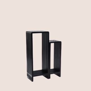 Sellettes en teck recyclé (set de 2) MILAN - HELLIN