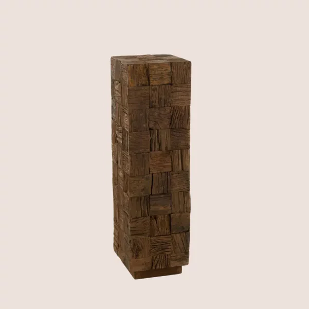 Sellette en bois foncé recyclé H105 ICA - HELLIN